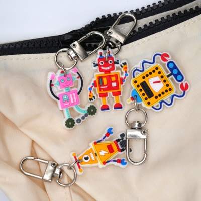 Colorful Robot Keychain & Bag Charm