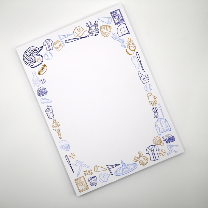 Kansas City KC Royals Baseball 5x7" Notepad: Great for Gifts!