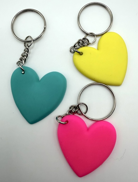 Valentine's Day Colorful Heart Keychain and Bag Charm 
