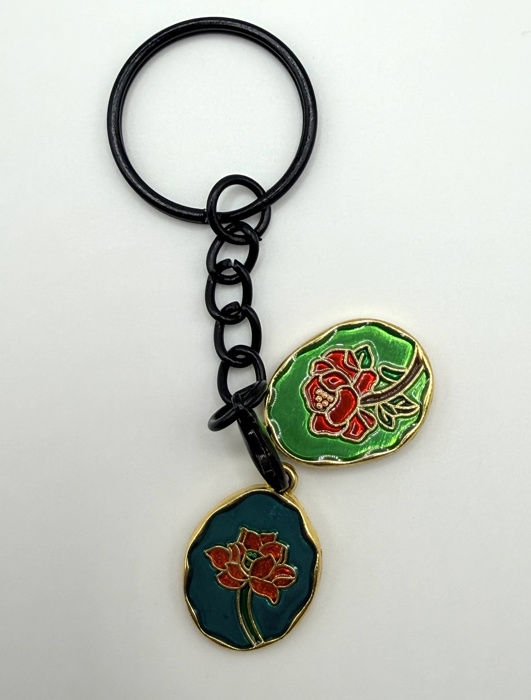 Stained Glass Window Flower Keychain & Bag Charm