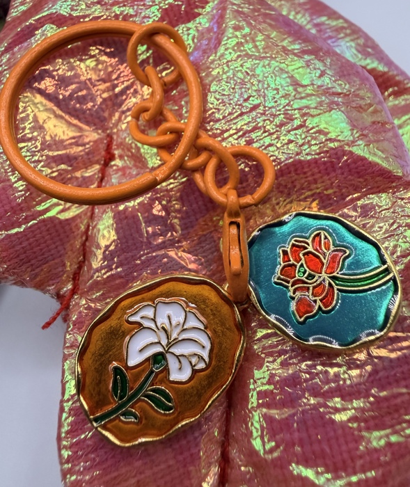 Stained Glass Window Flower Keychain & Bag Charm