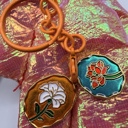  Stained Glass Window Flower Keychain & Bag Charm