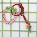  Polka Dot Strawberry Carabiner Keychain and Bag Charm