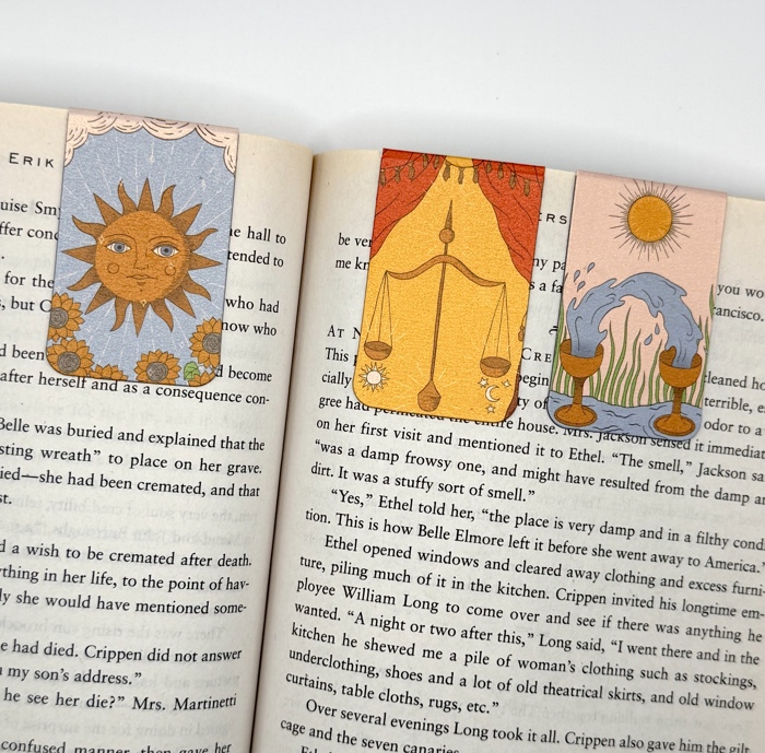 Tarot-Inspired Magnetic Bookmarks (Set of 3)