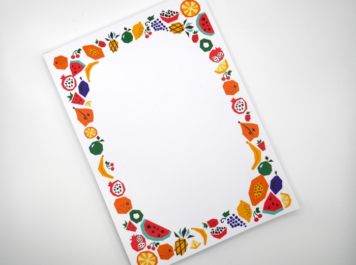 Tropical Fruit 5x7" Notepad