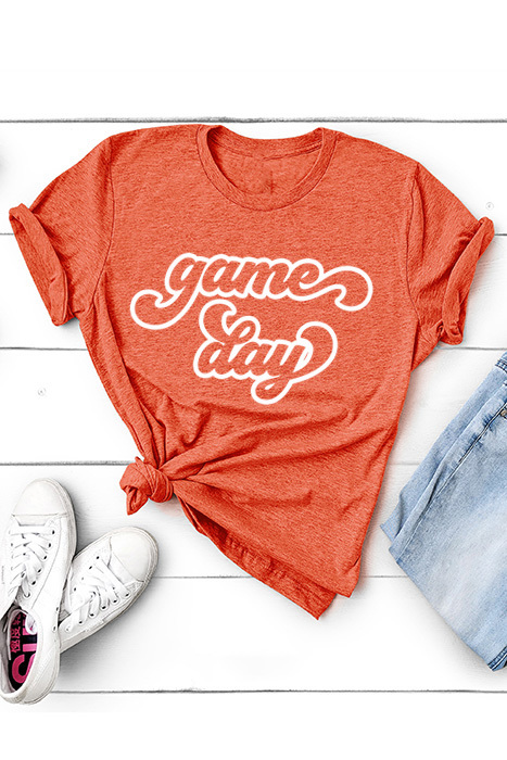 Game Day Cursive Graphic Tee, Bella Canvas Shirt