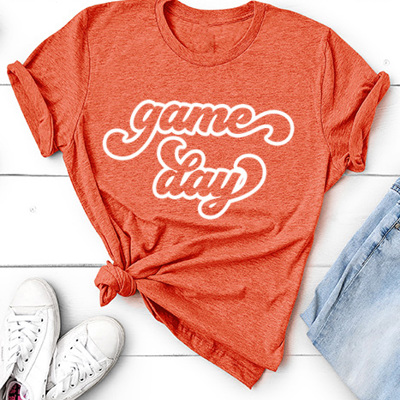 Game Day Cursive Graphic Tee, Bella Canvas Shirt