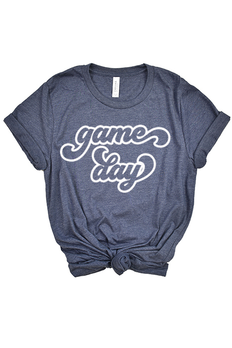 Game Day Cursive Graphic Tee, Bella Canvas Shirt