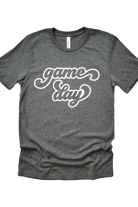 Game Day Cursive Graphic Tee, Bella Canvas Shirt