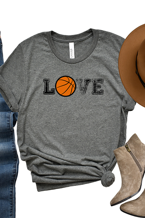 Basketball Love Graphic Tee, Sports Shirt, Bella Canvas