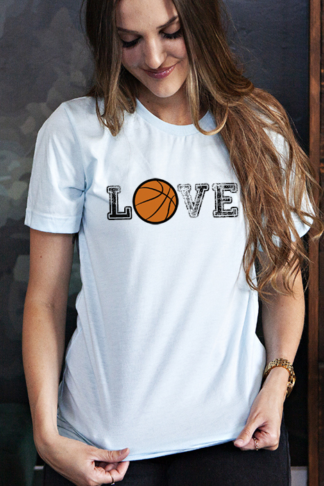 Basketball Love Graphic Tee, Sports Shirt, Bella Canvas