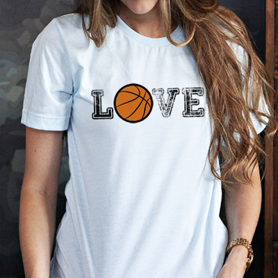 Basketball Love Graphic Tee, Sports Shirt, Bella Canvas