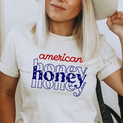 American Honey Graphic Tee, Bella Canvas Tee, 4th of July Shirt