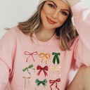  Christmas Bows Graphic Sweatshirt