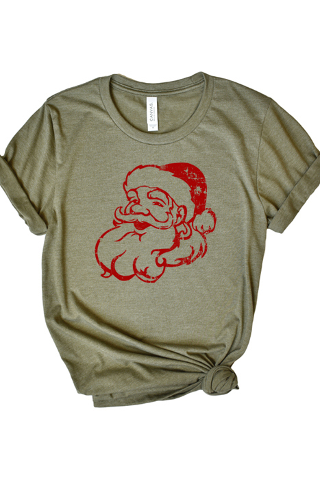 Santa Face Graphic Tee, Bella Canvas Tee