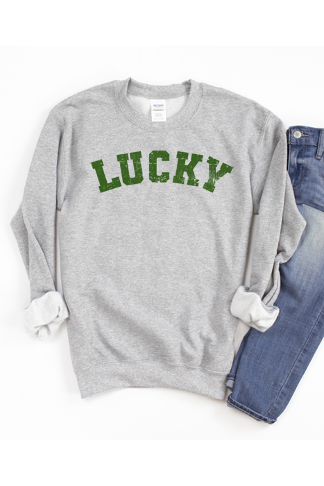 Green Lucky Sweatshirt, St Patty's Day Sweatshirt