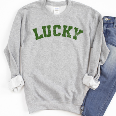 Green Lucky Sweatshirt, St Patty's Day Sweatshirt