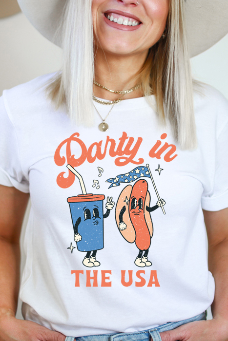 Party in The USA Graphic Tee, Bella Canvas Shirt