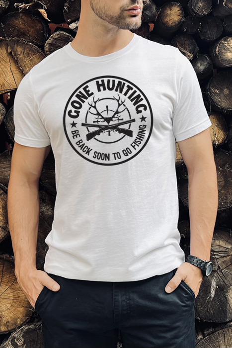 Gone Hunting Graphic Tee, Men's Shirt