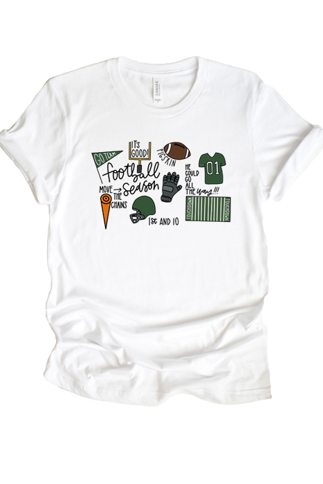 Football Season Graphic Tee, Sports Tee, Bella Canvas