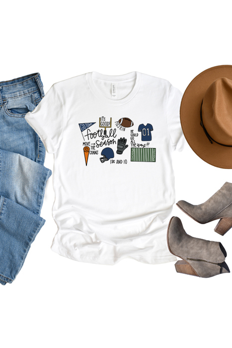Football Season Graphic Tee, Sports Tee, Bella Canvas