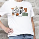 Small Orange Team Football Season Graphic Tee, Sports Tee, Bella Canvas