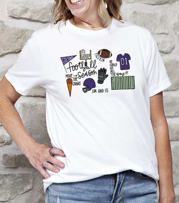 Football Season Graphic Tee, Sports Tee, Bella Canvas