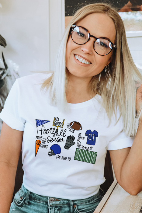 Football Season Graphic Tee, Sports Tee, Bella Canvas