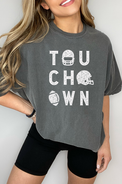 Touchdown Oversized Graphic Tee, Comfort Color Shirt