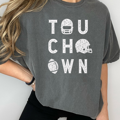 Touchdown Oversized Graphic Tee, Comfort Color Shirt