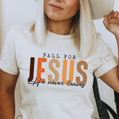 Fall For Jesus Graphic Tee, Bella Canvas Shirt, Fall Tee
