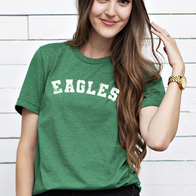 Eagles Mascot Graphic Tee, Game Day Shirt, Bella Canvas Shirt
