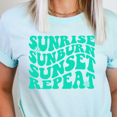 Sunrise Sunburn Sunset Graphic Tee, Bella Canvas Tee