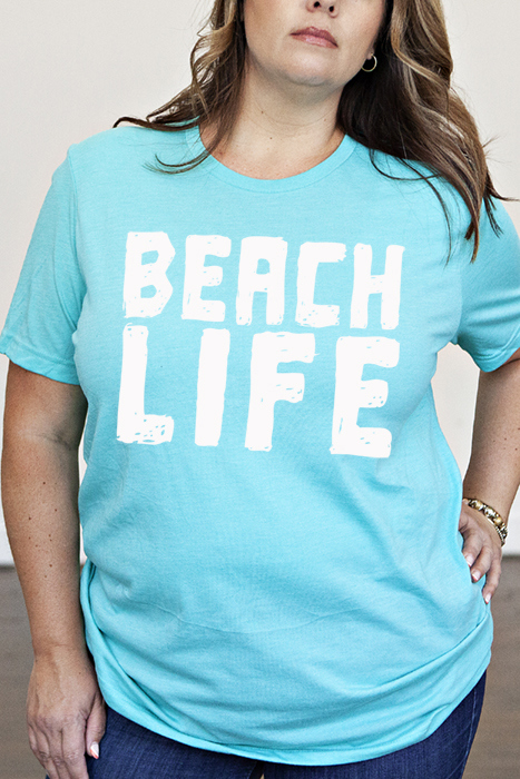 Beach Life Graphic Tee, Bella Canvas Shirt, Beach Tee