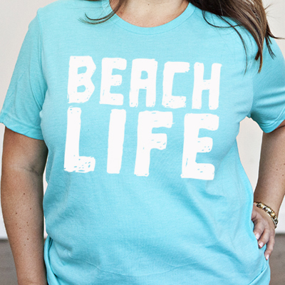 Beach Life Graphic Tee, Bella Canvas Shirt, Beach Tee