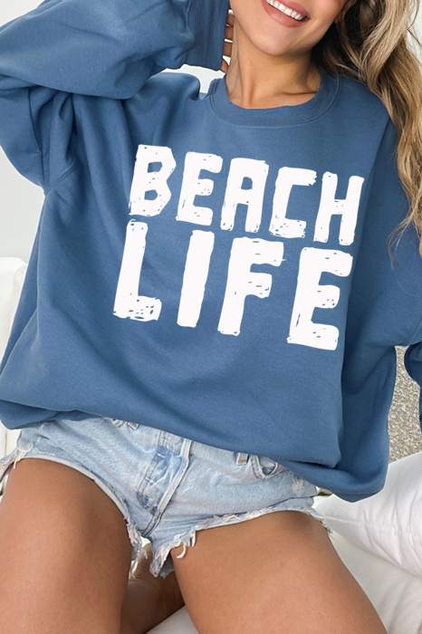 Beach Life Sweatshirt, Graphic Sweatshirt, Beach Theme