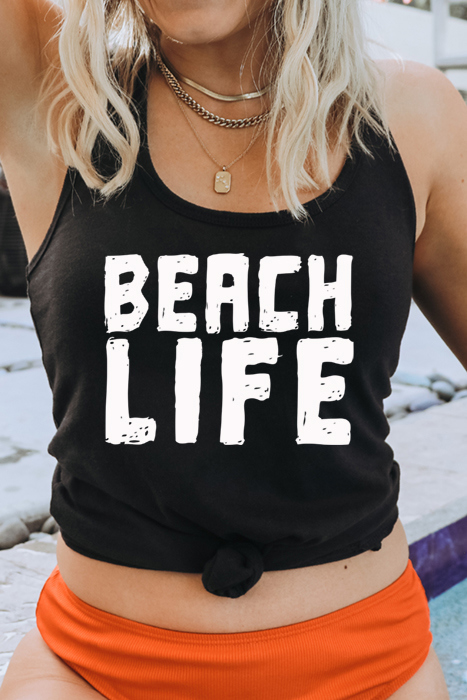 Beach Live Tank, Summer Tank, Racerback Tank