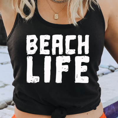 Beach Live Tank, Summer Tank, Racerback Tank