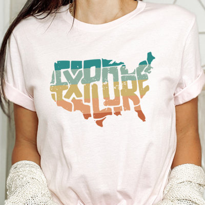Explore Graphic Tee, Traveler Shirt, Bella Canvas Tee