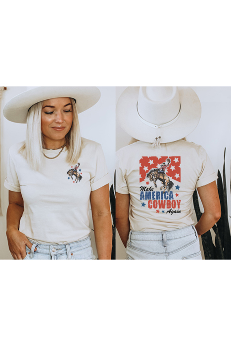 Maker America Cowboy Graphic Tee, Bella Canvas Tee