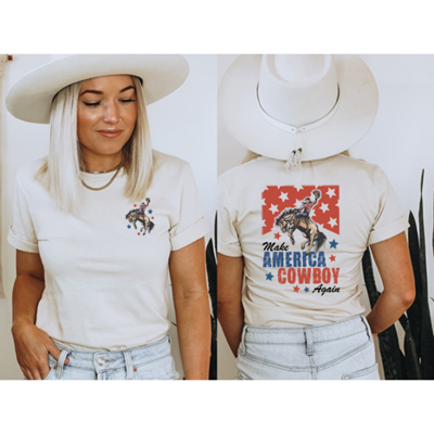 Maker America Cowboy Graphic Tee, Bella Canvas Tee