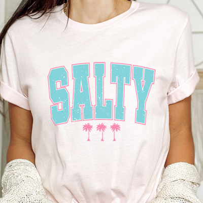 Salty Graphic Tee, Bella Canvas Tee, Beach Shirt