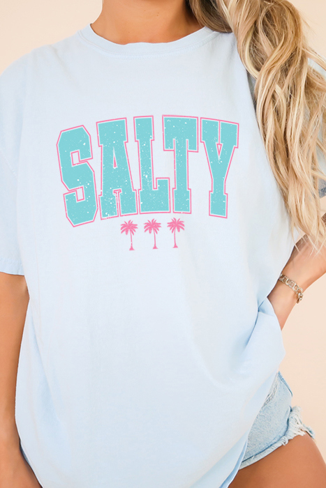 Salty Graphic Tee, Comfort Color Tee, Ocean Shirt