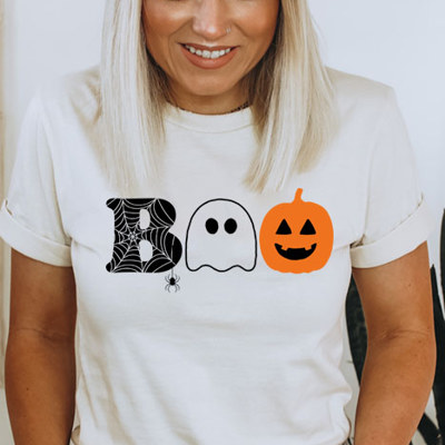 Halloween Boo Graphic Tee, Halloween Shirt