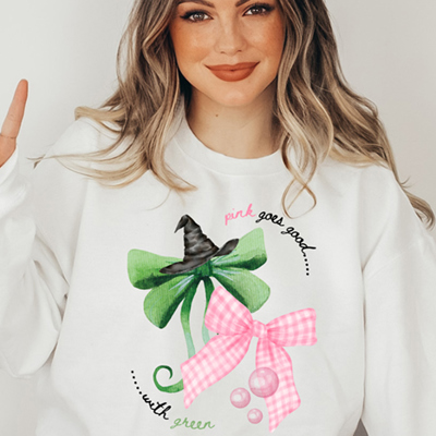 Pink Goes Good With Green Sweatshirt