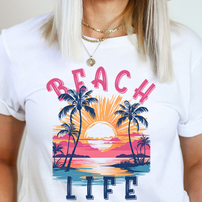 Beach Life Graphic Tee, Bella Canvas Tee, Summe Style Shirt