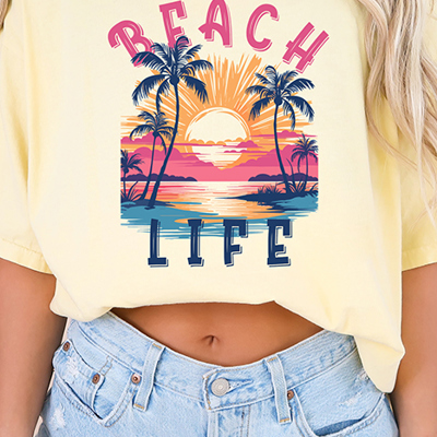 Beach Life Comfort Color Tee