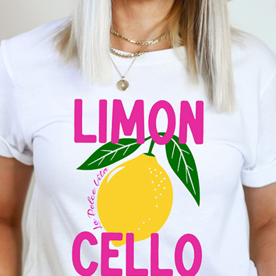 Limon Cello Graphic Tee, Summer Shirt, Bella Canvas Tee