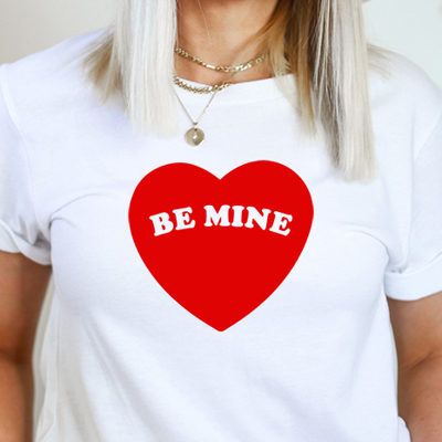 Be Mine Graphic Tee, Valentines Shirt, Bella Canvas Tee