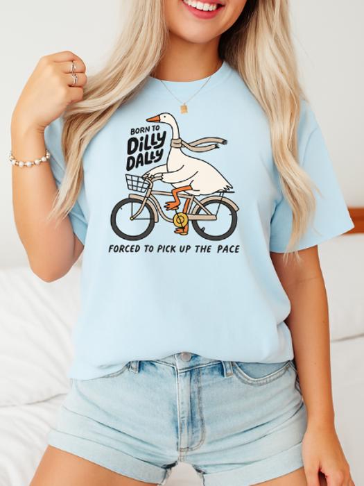 Born To Dilly Dally Oversized Tee, Comfort Color Tee